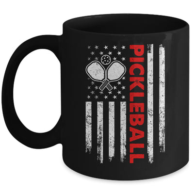 Pickleball American Flag Patriot Pickleball Paddle Player Mug | teecentury