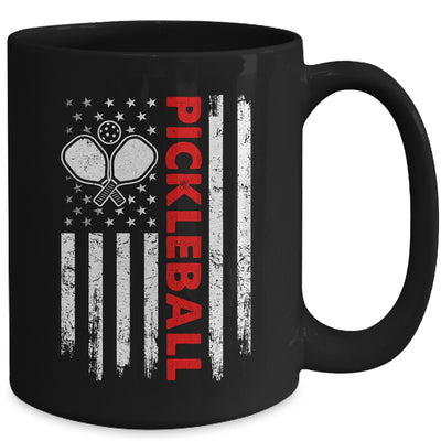 Pickleball American Flag Patriot Pickleball Paddle Player Mug | teecentury