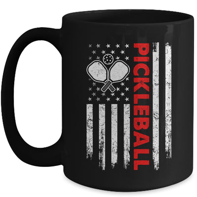 Pickleball American Flag Patriot Pickleball Paddle Player Mug | teecentury