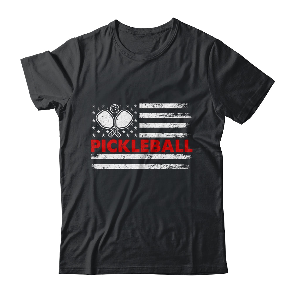 Pickleball American Flag Patriot Pickleball Paddles Shirt & Hoodie | teecentury