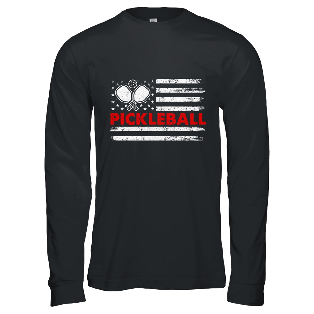 Pickleball American Flag Patriot Pickleball Paddles Shirt & Hoodie | teecentury