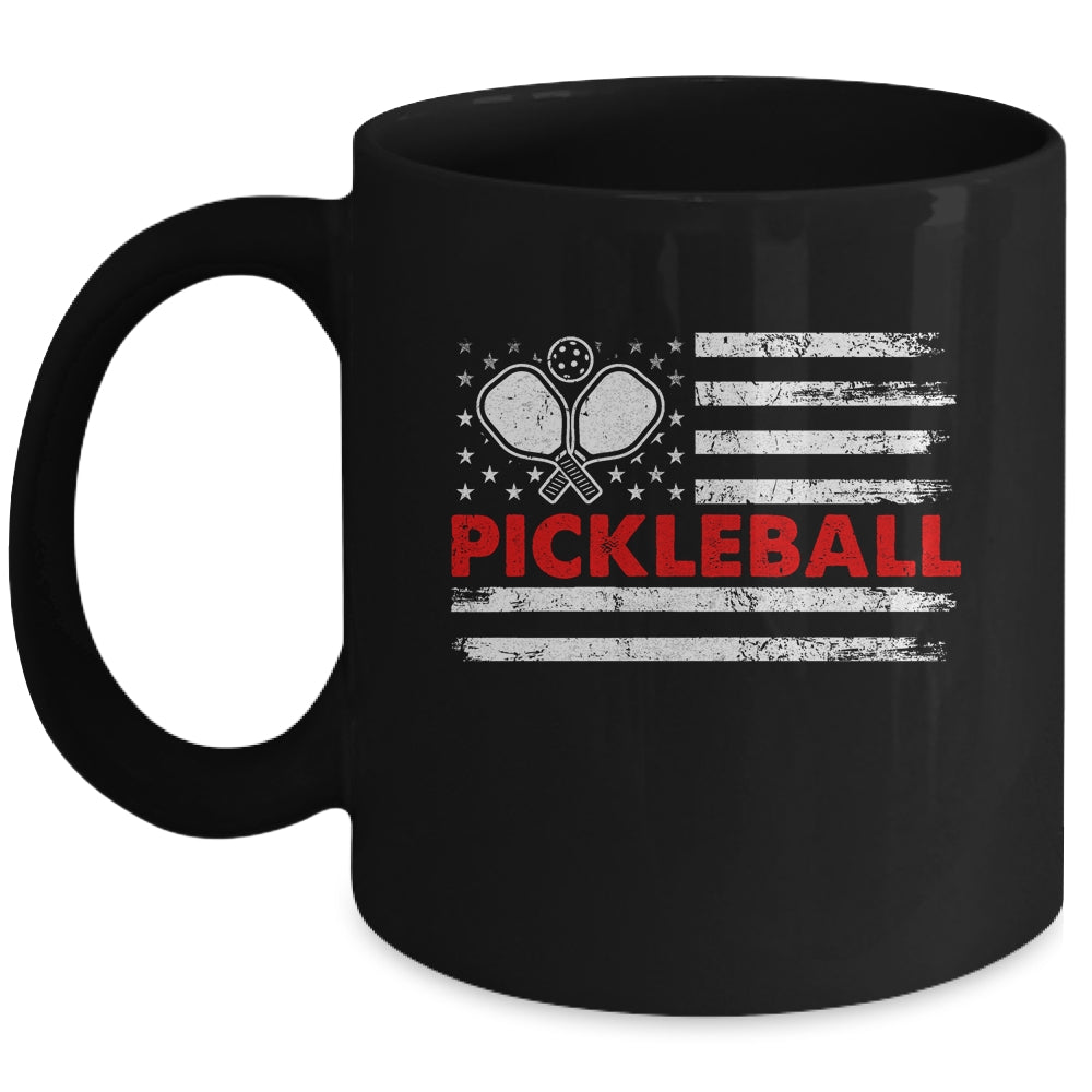 Pickleball American Flag Patriot Pickleball Paddles Mug | teecentury