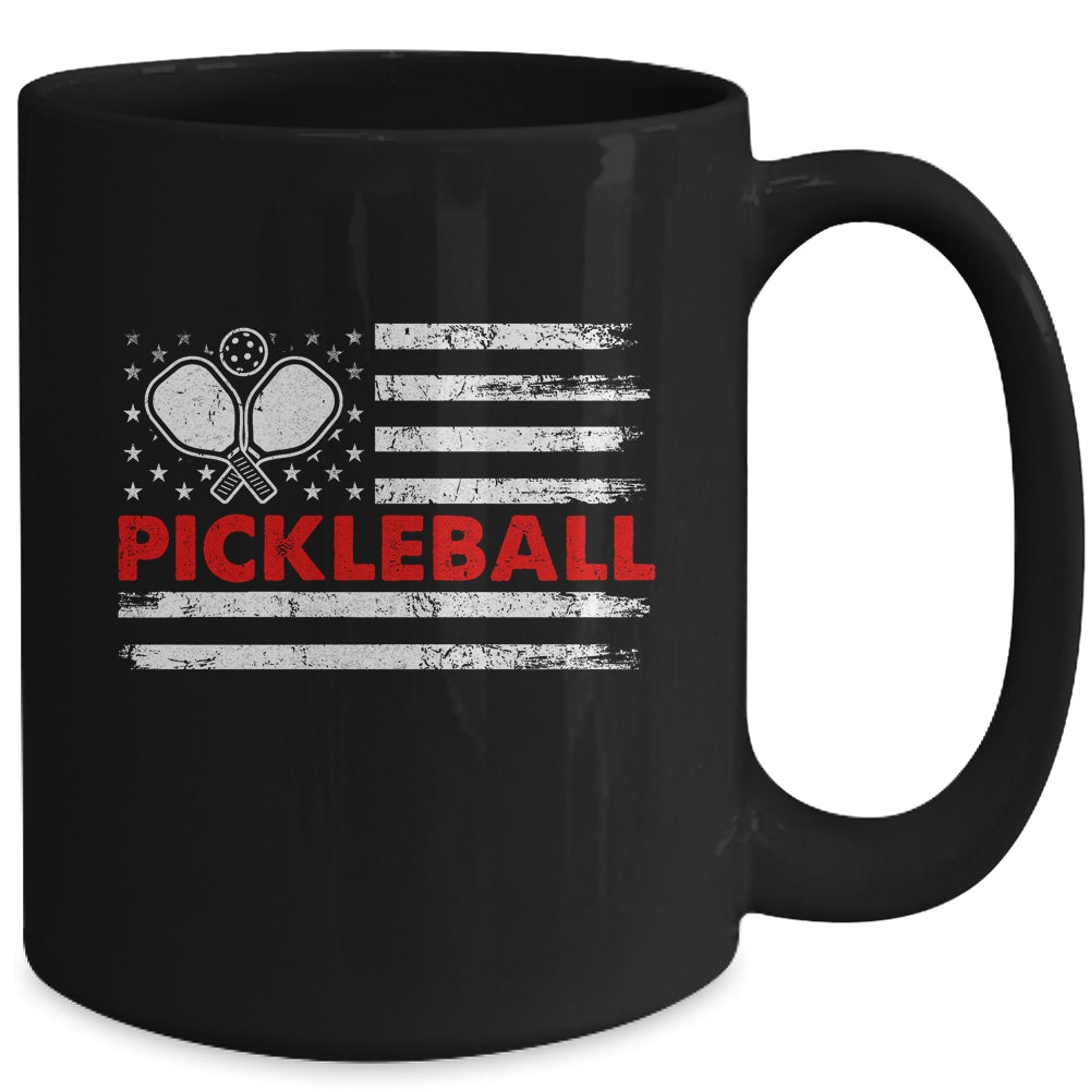 Pickleball American Flag Patriot Pickleball Paddles Mug | teecentury