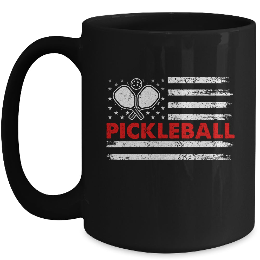 Pickleball American Flag Patriot Pickleball Paddles Mug | teecentury