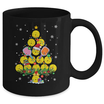 Pickleball Christmas Tree Santa Pickleball X Mas Lights Mug | teecentury