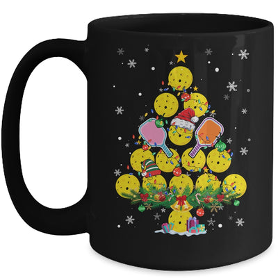 Pickleball Christmas Tree Santa Pickleball X Mas Lights Mug | teecentury