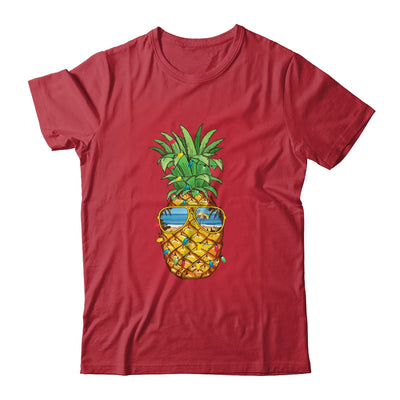 Pineapple Christmas In July Tree Lights Sunglasses Men Women T-Shirt & Tank Top | Teecentury.com