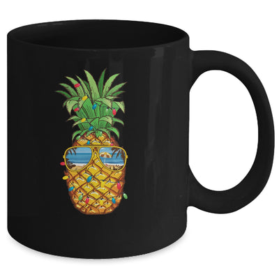Pineapple Christmas In July Tree Lights Sunglasses Men Women Mug Coffee Mug | Teecentury.com