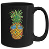 Pineapple Christmas In July Tree Lights Sunglasses Men Women Mug Coffee Mug | Teecentury.com