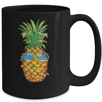 Pineapple Christmas In July Tree Lights Sunglasses Men Women Mug Coffee Mug | Teecentury.com