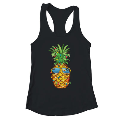 Pineapple Christmas In July Tree Lights Sunglasses Men Women T-Shirt & Tank Top | Teecentury.com