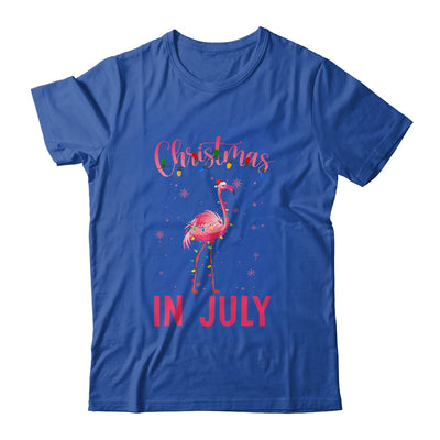 Pink Flamingo In Santa Hat Christmas In July Girl T-Shirt & Tank Top | Teecentury.com