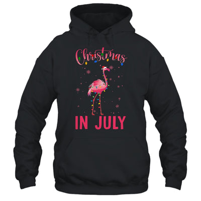 Pink Flamingo In Santa Hat Christmas In July Girl T-Shirt & Tank Top | Teecentury.com