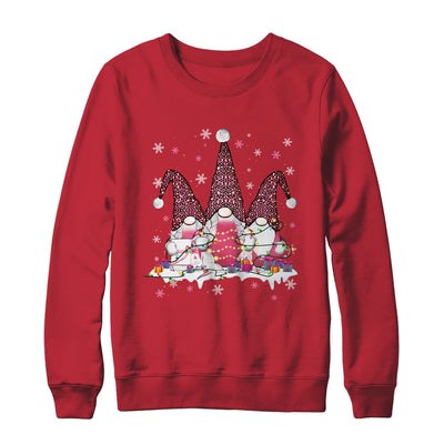 Pink Leopard Print Gnomes Xmas Funny Christmas Gnome Women T-Shirt & Sweatshirt | Teecentury.com