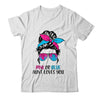 Pink Or Blue Aunt Loves You Gender Reveal Hair Glasses T-Shirt & Tank Top | Teecentury.com