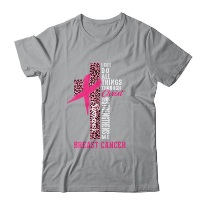 Pink Ribbon Breast Cancer Survivor Christian Cross Shirt & Hoodie | teecentury