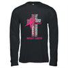 Pink Ribbon Breast Cancer Survivor Christian Cross Shirt & Hoodie | teecentury