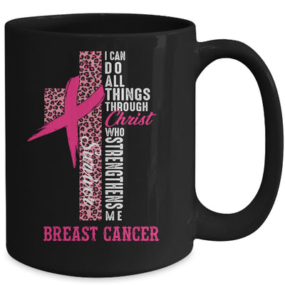 Pink Ribbon Breast Cancer Survivor Christian Cross Mug | teecentury