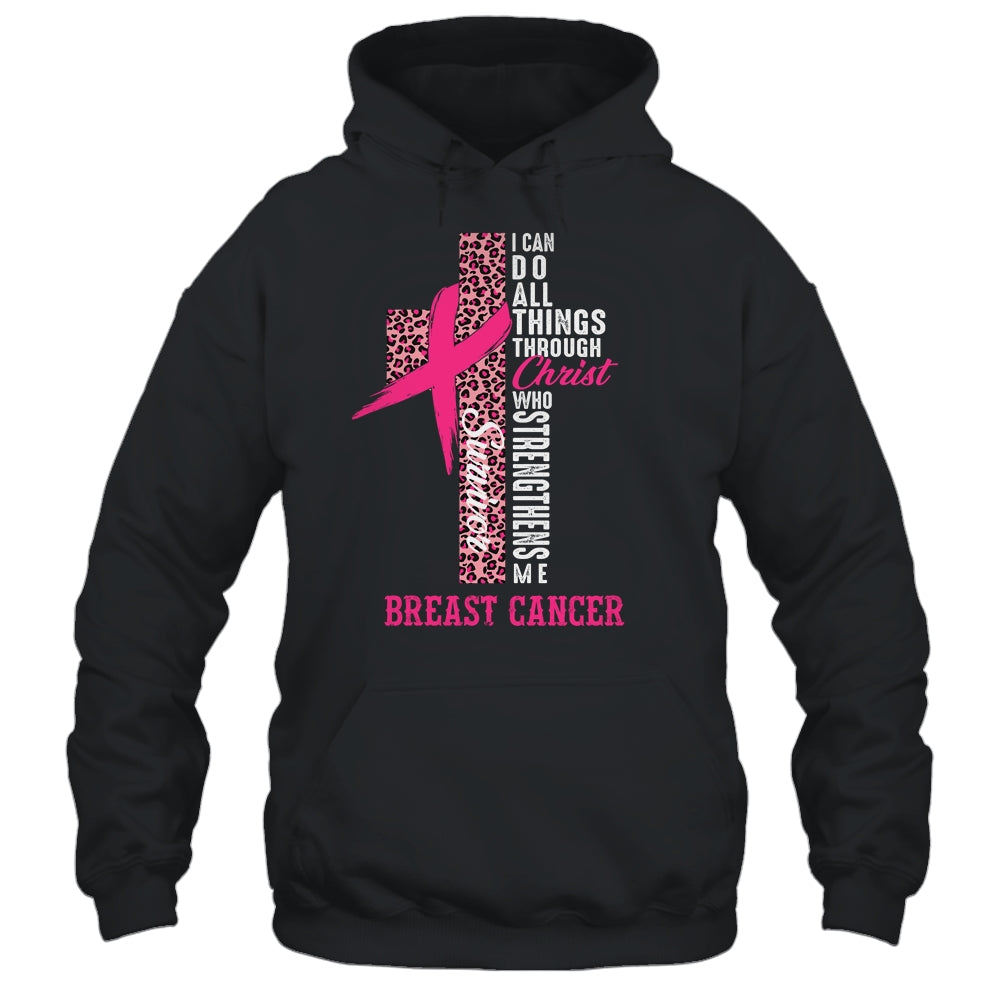 Pink Ribbon Breast Cancer Survivor Christian Cross Shirt & Hoodie | teecentury