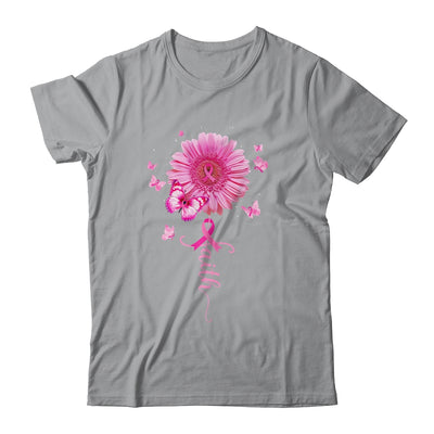 Pink Ribbon Daisy Faith Breast Cancer Awareness Butterfly T-Shirt & Hoodie | Teecentury.com