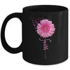 Pink Ribbon Daisy Faith Breast Cancer Awareness Month Mug Coffee Mug | Teecentury.com