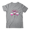 Pink Ribbon Wine Glass Butterfly Breast Cancer Awareness T-Shirt & Hoodie | Teecentury.com