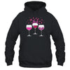 Pink Ribbon Wine Glass Butterfly Breast Cancer Awareness T-Shirt & Hoodie | Teecentury.com