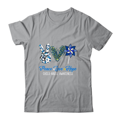 Pinwheel Peace Love Hope Child Abuse Prevention Awareness Shirt & Hoodie | teecentury