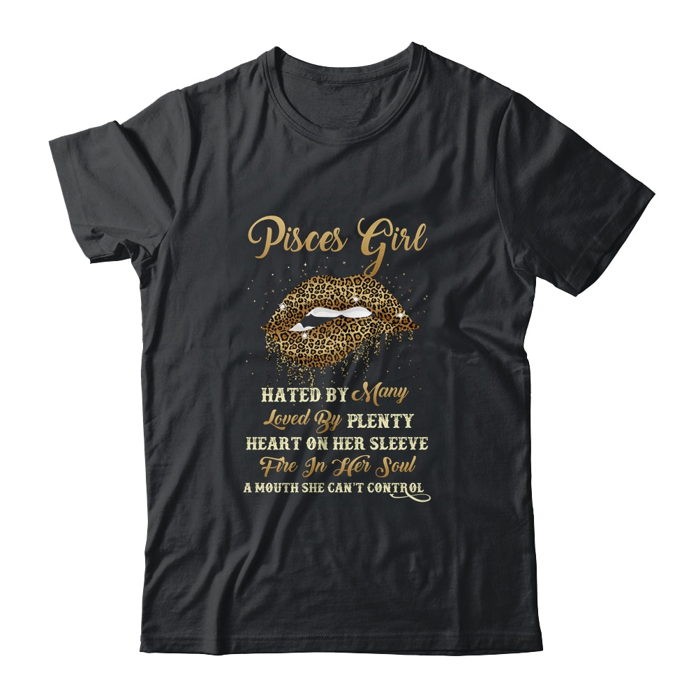 Pisces Girl Birthday Funny Leopard Lips Women T-Shirt & Tank Top | Teecentury.com