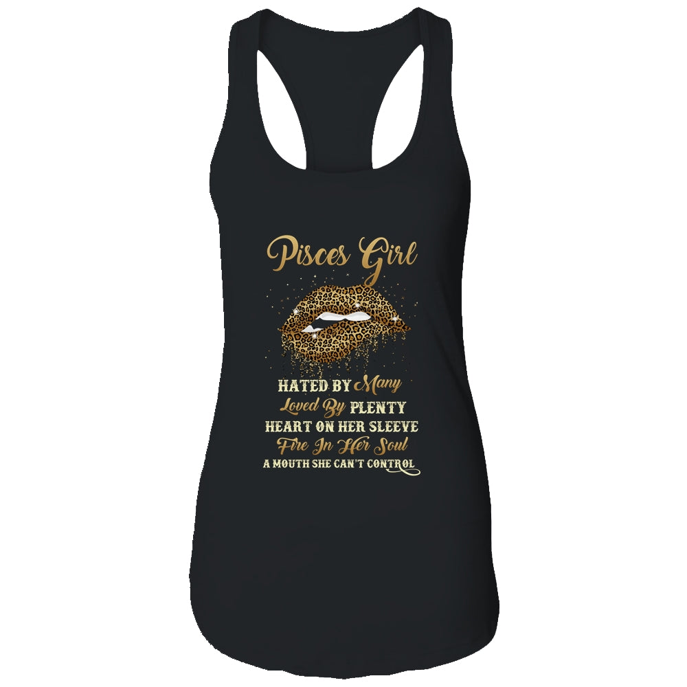 Pisces Girl Birthday Funny Leopard Lips Women T-Shirt & Tank Top | Teecentury.com