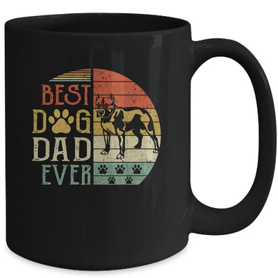 Pitbull Best Dog Dad Ever Vintage Father's Day Retro Mug Coffee Mug | Teecentury.com