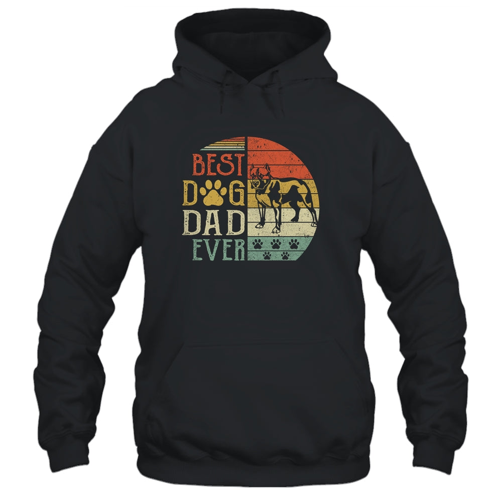 Pitbull Best Dog Dad Ever Vintage Father's Day Retro T-Shirt & Hoodie | Teecentury.com