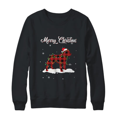 Pitbull Christmas Red Plaid Dog Lover Pajama Family Gift T-Shirt & Sweatshirt | Teecentury.com