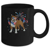 Pitbull Dog American USA Flag 4th of July Men women Lover Mug | teecentury