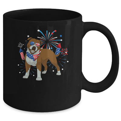 Pitbull Dog American USA Flag 4th of July Men women Lover Mug | teecentury