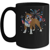 Pitbull Dog American USA Flag 4th of July Men women Lover Mug | teecentury