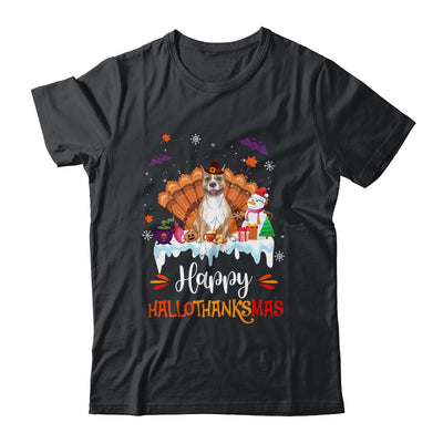 Pitbull HalloThanksMas Halloween Thanksgiving Christmas Shirt & Sweatshirt | teecentury