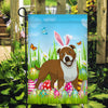 Pitbull Happy Easter Day Holiday Flag Funny Dog Dog Wear Bunny Ears Headband Cute for Home Decor | teecentury