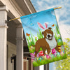 Pitbull Happy Easter Day Holiday Flag Funny Dog Dog Wear Bunny Ears Headband Cute for Home Decor | teecentury
