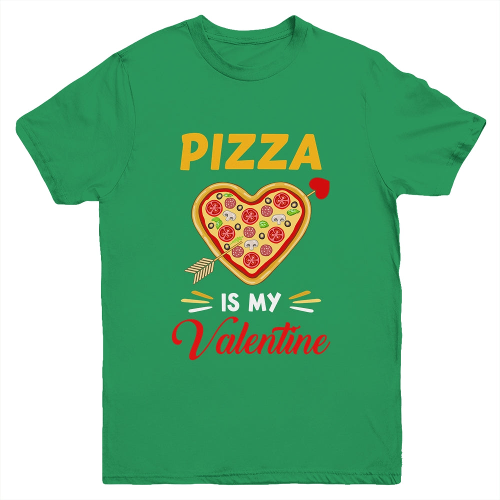 Pizza Is My Valentine Funny Valentines Day Boys Girls Kids Youth Youth Shirt | Teecentury.com