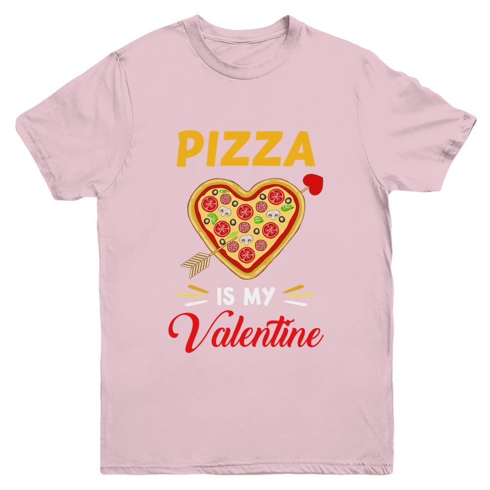 Pizza Is My Valentine Funny Valentines Day Boys Girls Kids Youth Youth Shirt | Teecentury.com