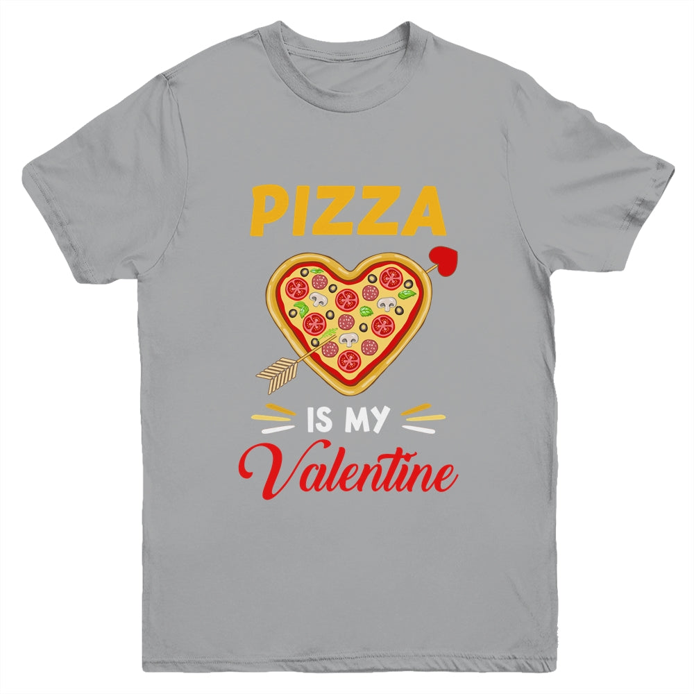 Pizza Is My Valentine Funny Valentines Day Boys Girls Kids Youth Youth Shirt | Teecentury.com