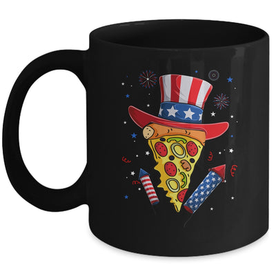 Pizza US Flag Hat Firecracker 4th Of July Food Patriotic Mug | teecentury