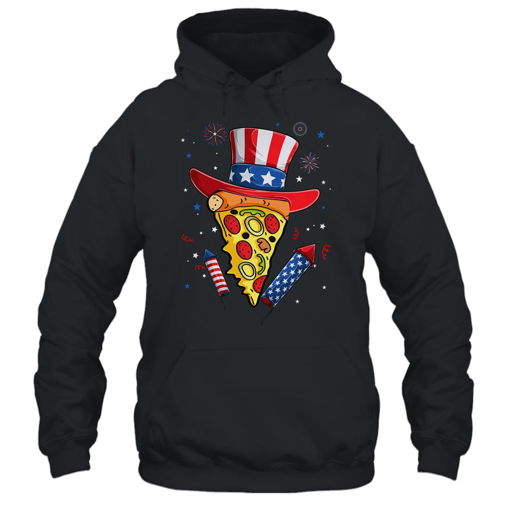 Pizza US Flag Hat Firecracker 4th Of July Food Patriotic Shirt & Tank Top | teecentury