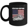 Pontoon Captain USA American Flag Pontoon For Men Mug Coffee Mug | Teecentury.com