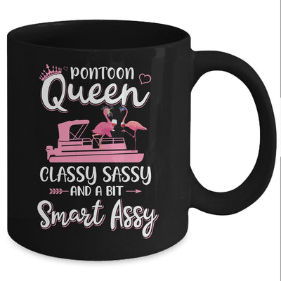 Pontoon Queen Classy Sassy Funny Flamingo Drink Wine Mug Coffee Mug | Teecentury.com