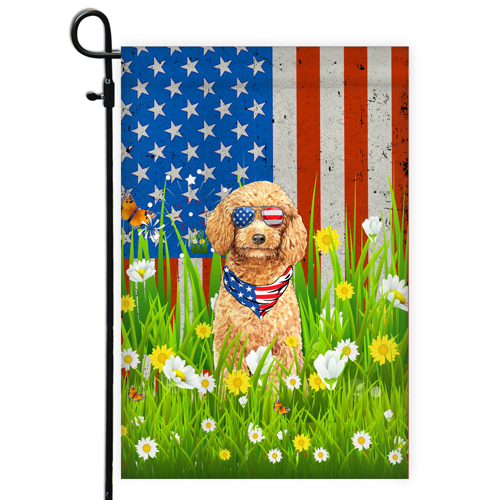 Poodle American USA Flag 4th of July Dog Lover On Independence Day | teecentury