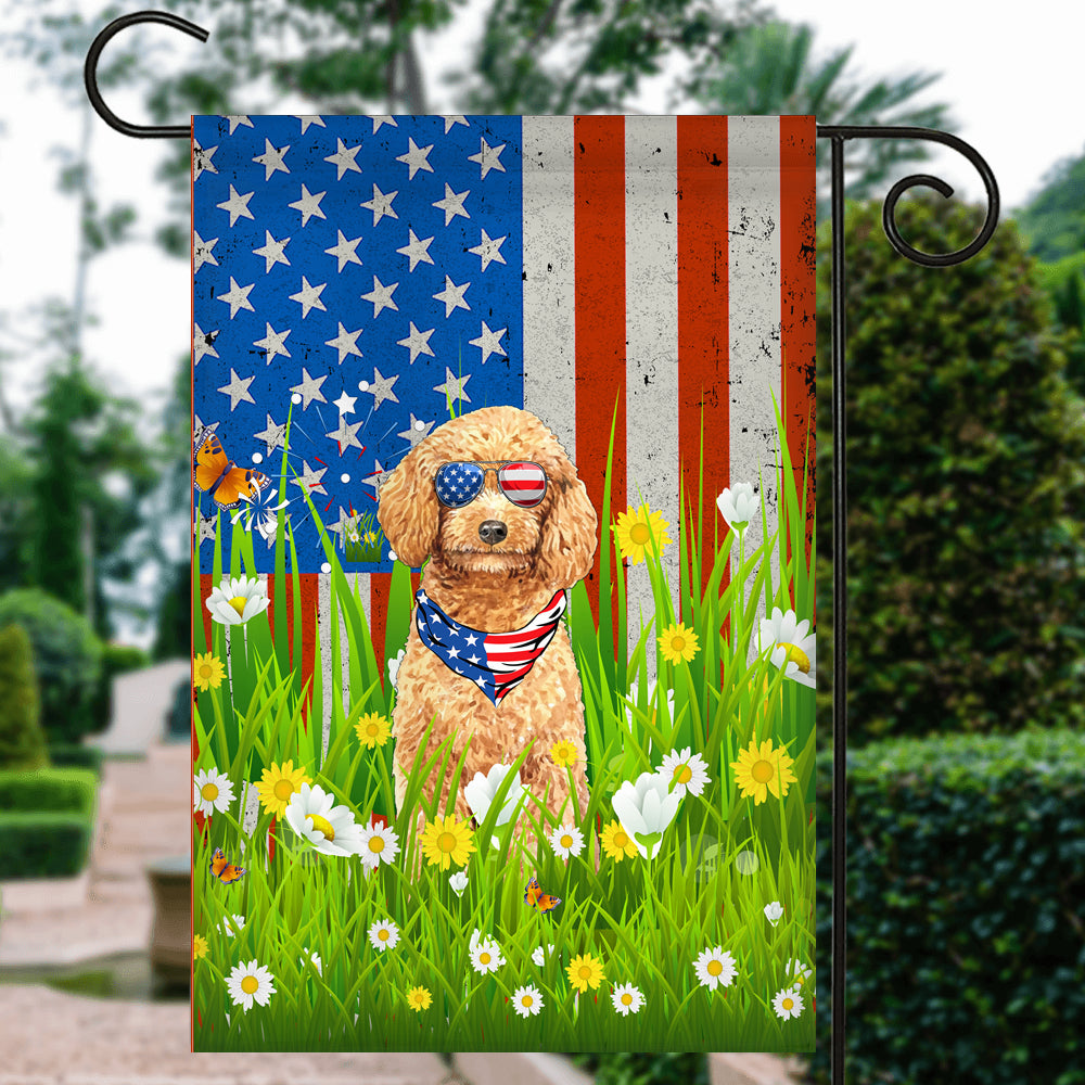 Poodle American USA Flag 4th of July Dog Lover On Independence Day | teecentury