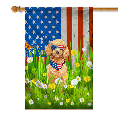 Poodle American USA Flag 4th of July Dog Lover On Independence Day | teecentury