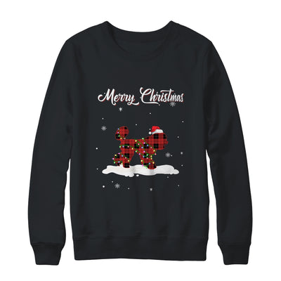 Poodle Christmas Red Plaid Dog Lover Pajama Family Gift T-Shirt & Sweatshirt | Teecentury.com